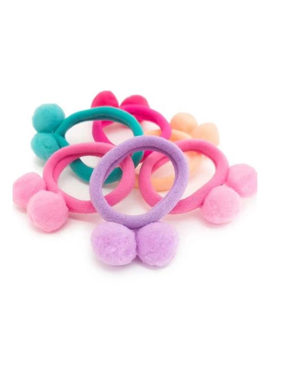 DONITAS CON POMPON 4 PIEZAS