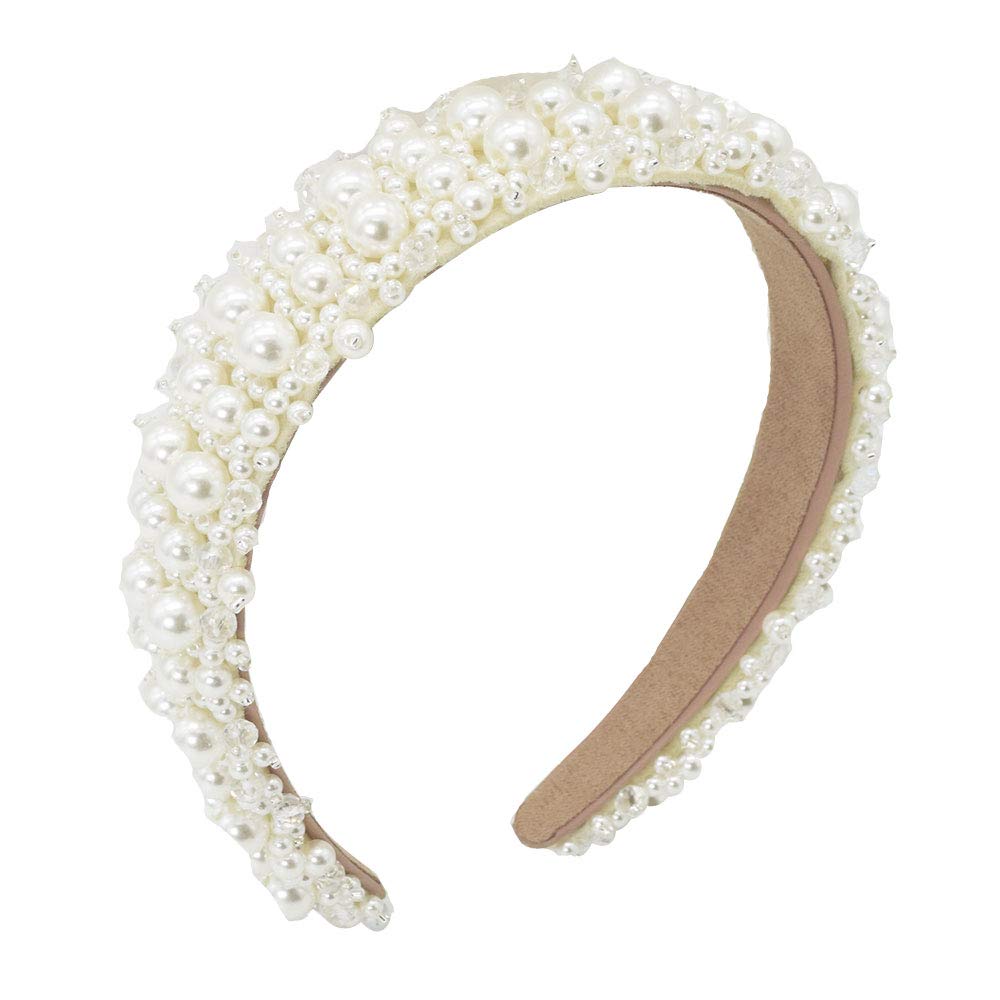 DIADEMA GRUESA CON PERLAS